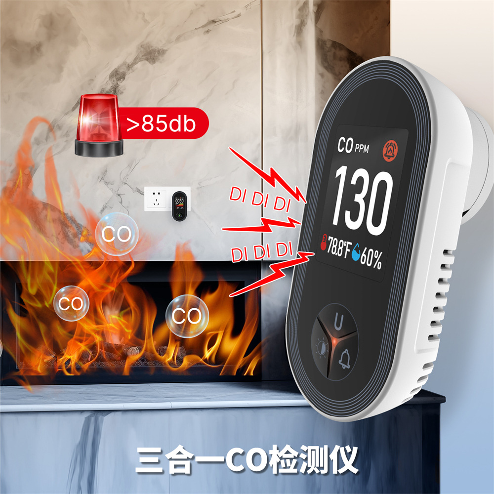 Co Detector Plug - شاشة عرض كاشف أول أكسيد الكربون
