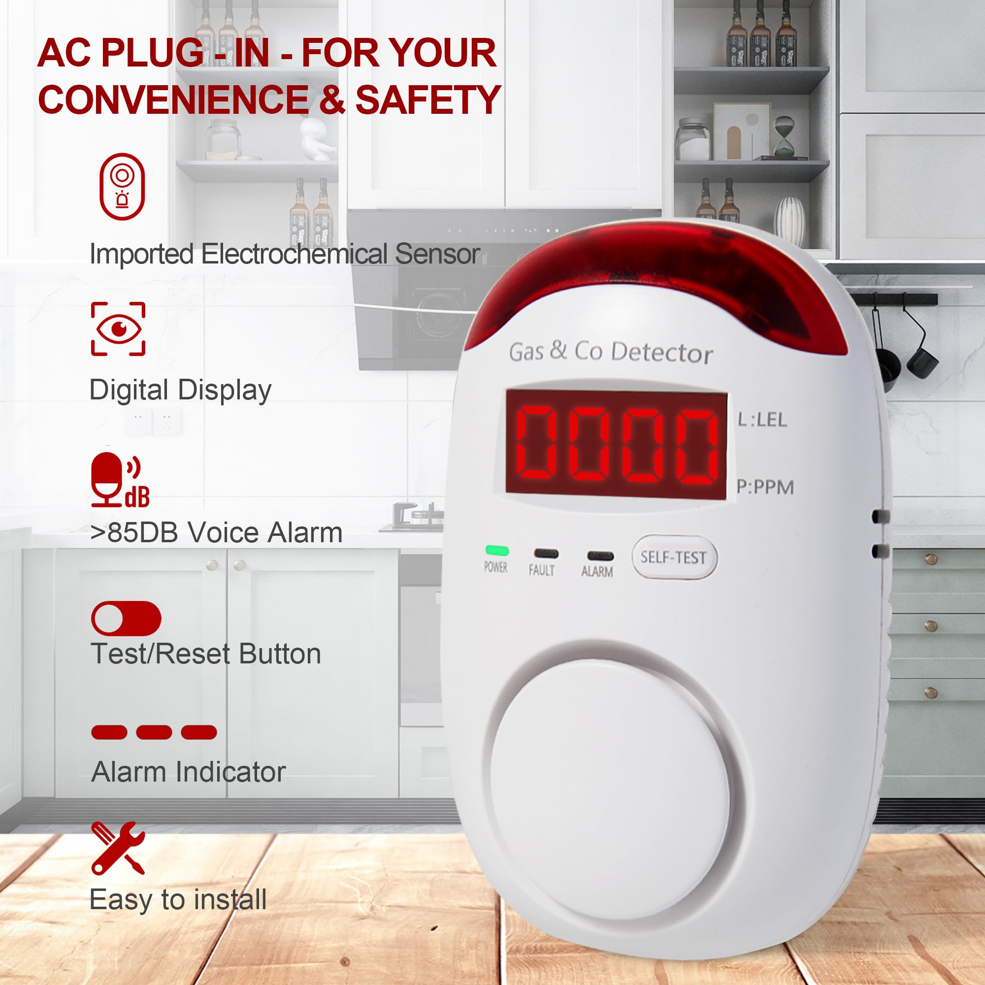 أجهزة كشف الغاز وأول أكسيد الك - مراجعة Co Detector Plug وسعره