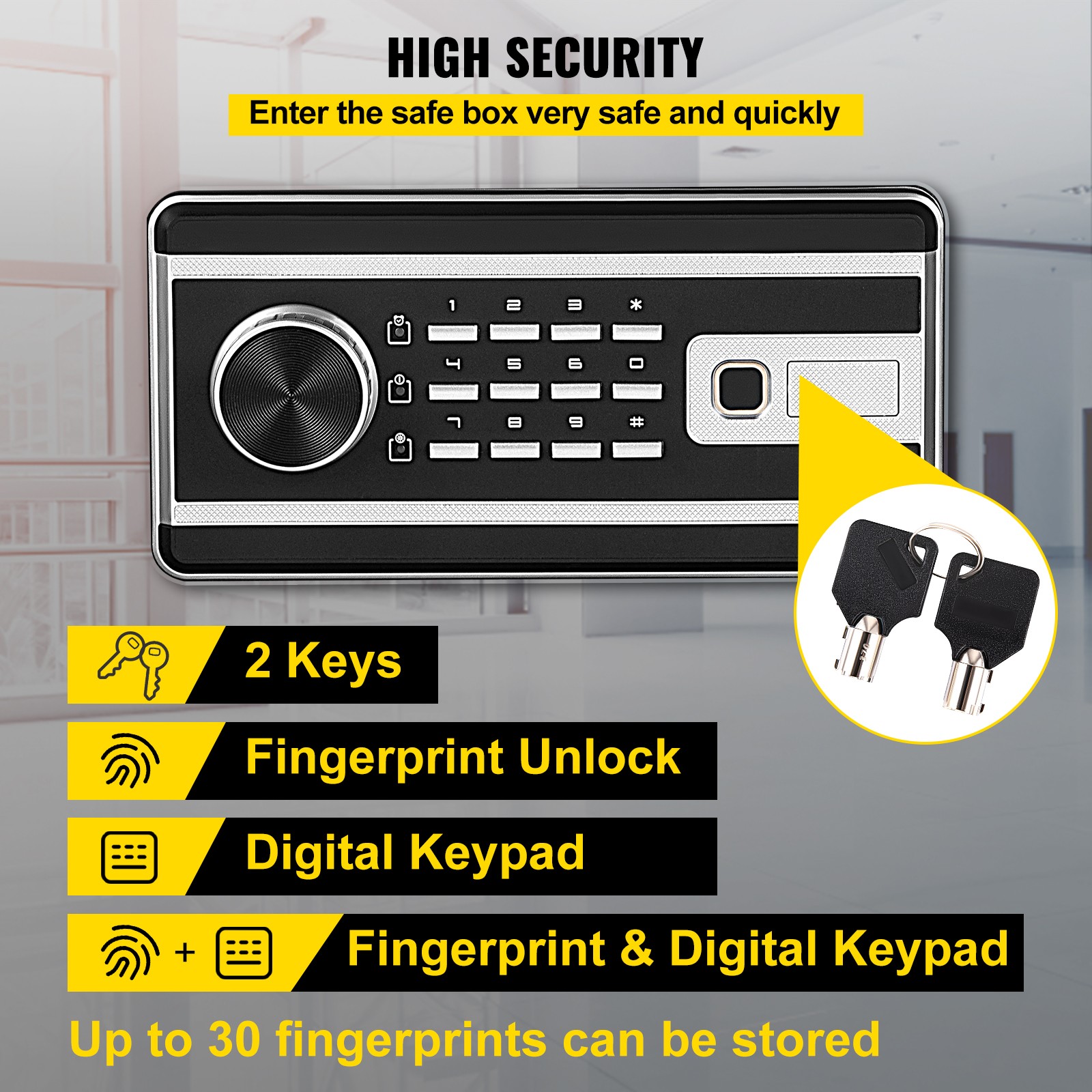 قفل صندوق الأمان 2.1 قدم مكعب  - مراجعة Lockbox Key Secure وسعره